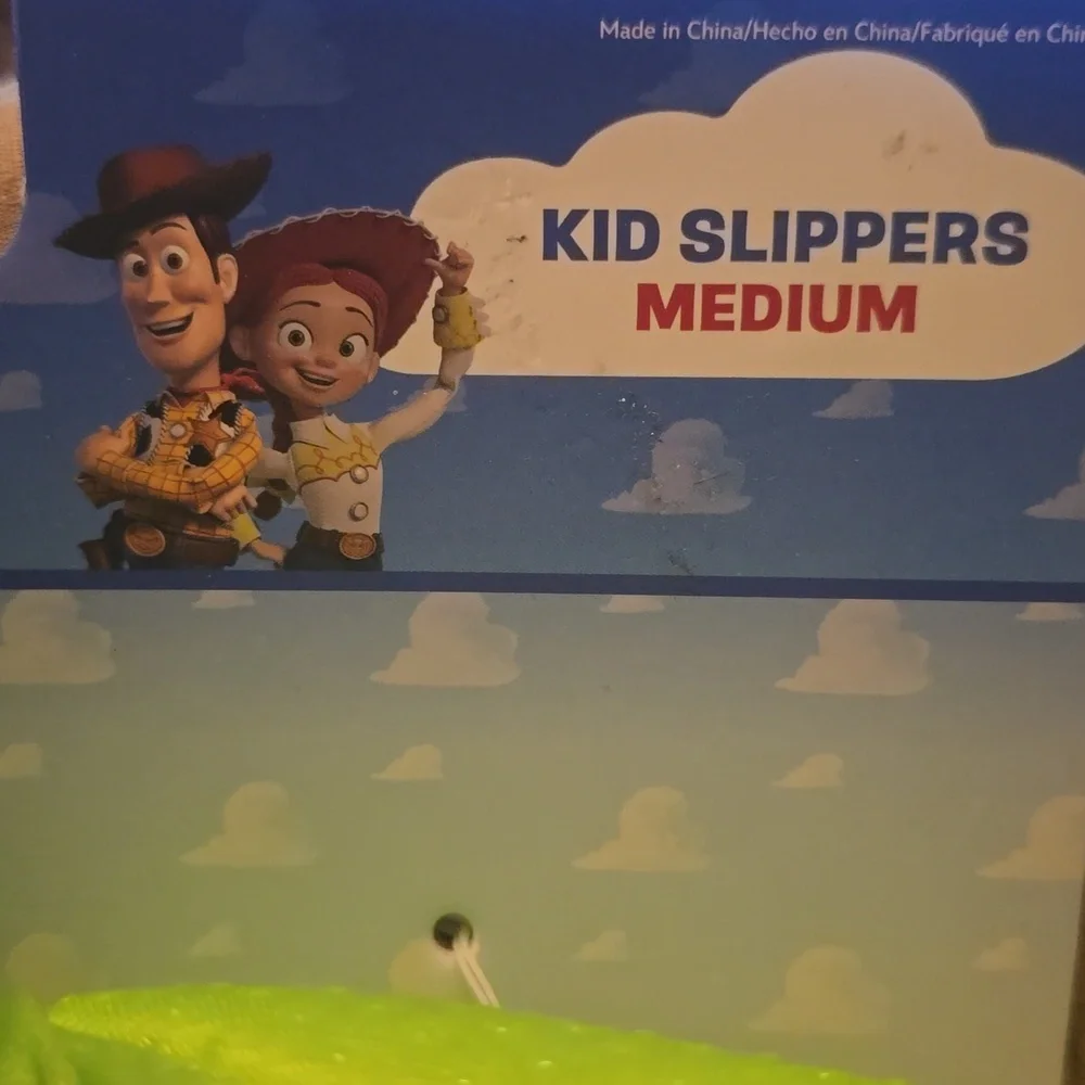 Disney Buzz Lightyear Kids Size M 2-3 Slippers‎ Purple Green